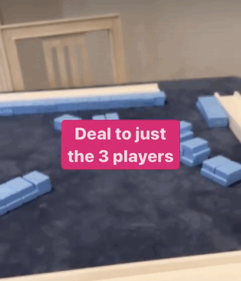 When playing American Mahjong  with three people …